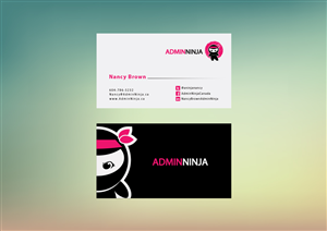 Business Card Design by art by SUGU for Admin Ninja | Design: #2753774