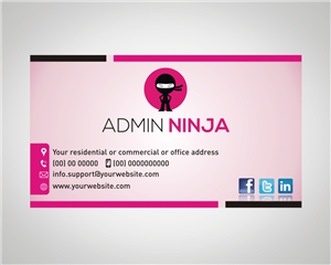 Business Card Design by INDIAN_Ashok for Admin Ninja | Design: #2523361
