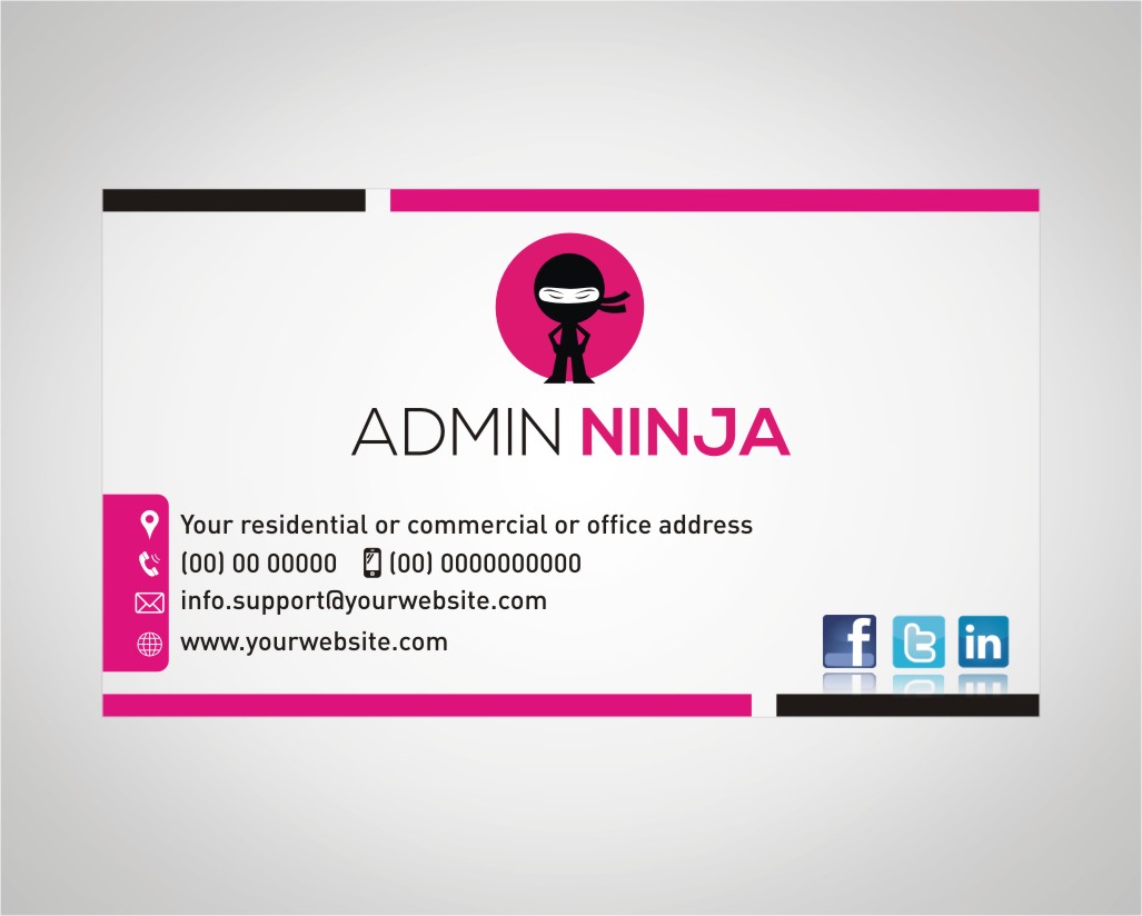 Design de Carte de Visite par INDIAN_Ashok pour Admin Ninja | Design #2523381