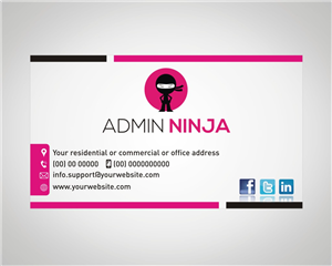 Business Card Design by INDIAN_Ashok for Admin Ninja | Design: #2523381