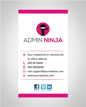 Business Card Design by INDIAN_Ashok for Admin Ninja | Design: #2523419