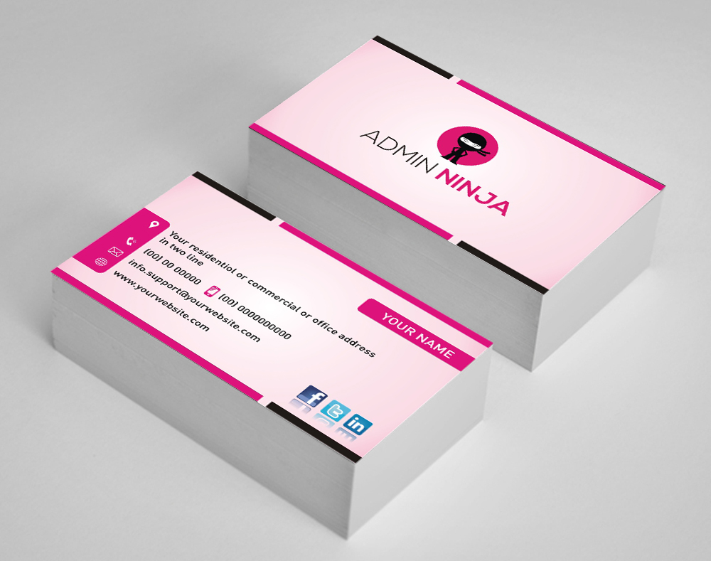 Business Card Design by INDIAN_Ashok for Admin Ninja | Design #2523426