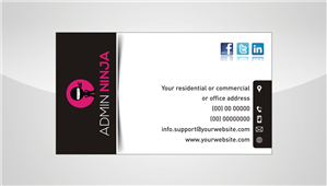 Business Card Design by INDIAN_Ashok for Admin Ninja | Design: #2532974
