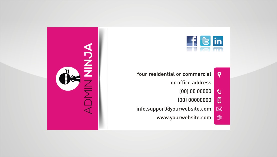 Business Card Design by INDIAN_Ashok for Admin Ninja | Design #2532977