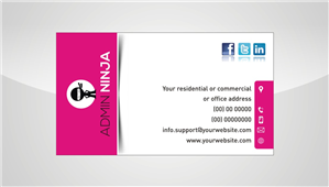 Business Card Design by INDIAN_Ashok for Admin Ninja | Design: #2532977