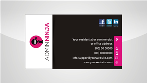 Business Card Design by INDIAN_Ashok for Admin Ninja | Design: #2532978