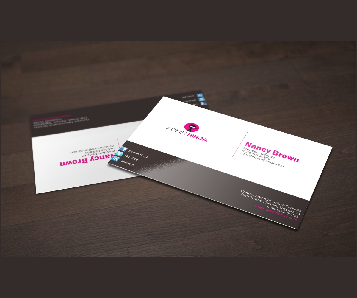 Business Card Design by masjoni for Admin Ninja | Design #2538457
