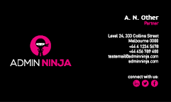 Visitenkarten-Design von Kiarie Ngatho für Admin Ninja | Design: #2520526