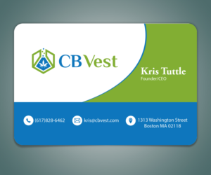 Business Card for CB Vest - A cannabis publication for executives. | Visitenkarten-Design von CG PRITAM