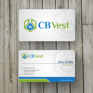 Business Card for CB Vest - A cannabis publication for executives. | Visitenkarten-Design von aspiremedia