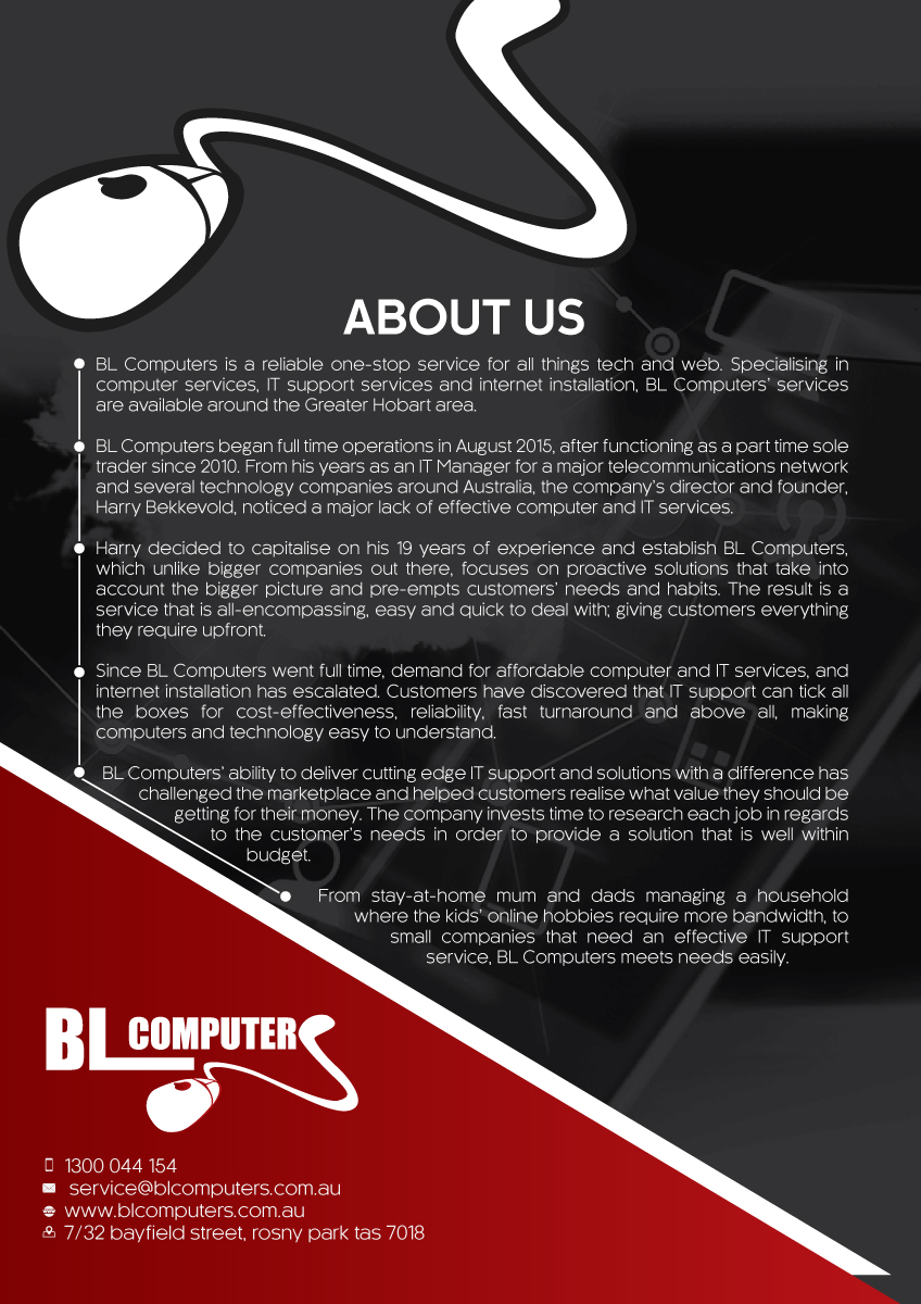 Design de Brochure par Impressive Sol pour BL Computers | Design #14426092