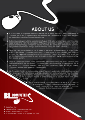 Design de Brochure par Impressive Sol pour BL Computers | Design #14426092