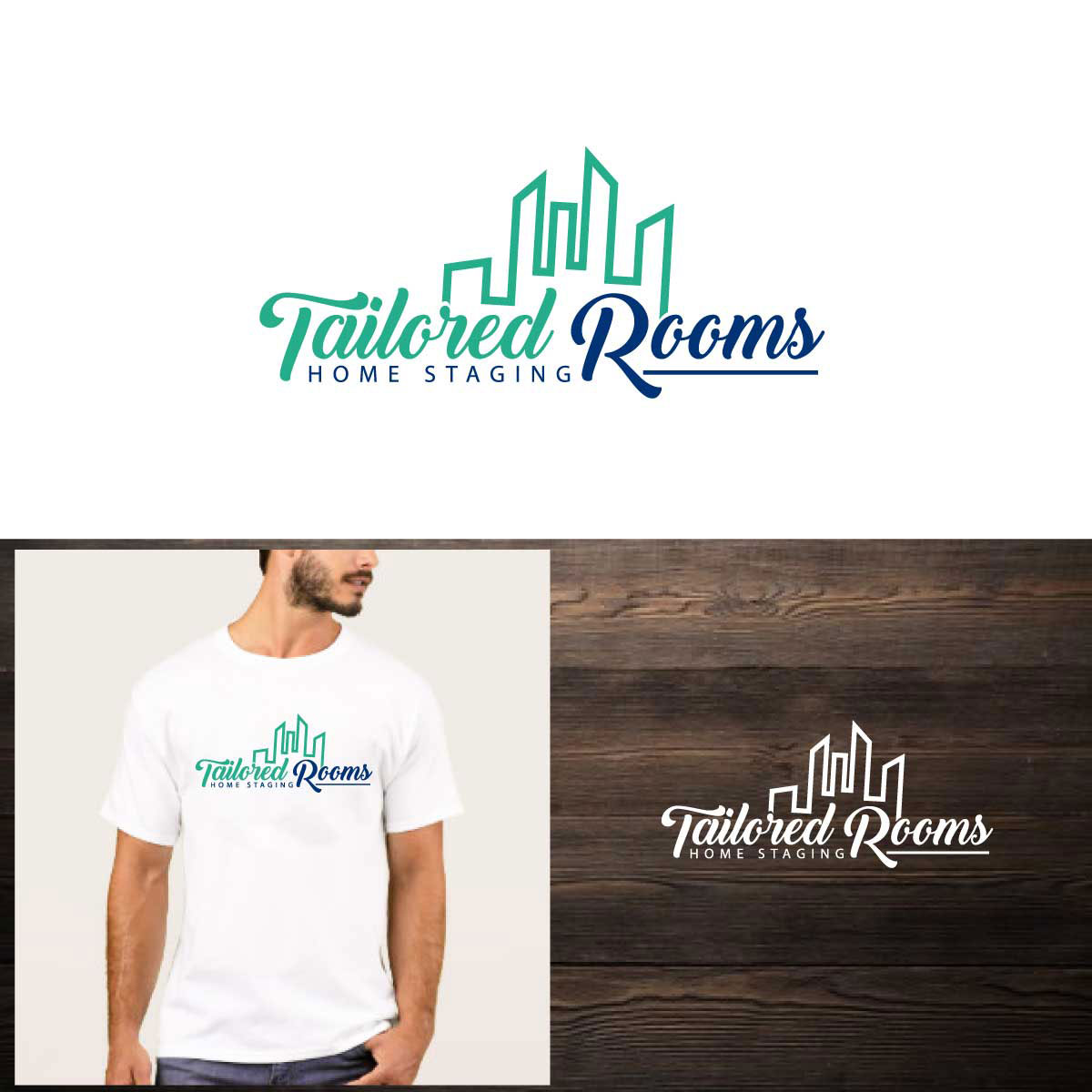 Logo Design by webeezine for Tailored Rooms Home Staging | Design #14439532