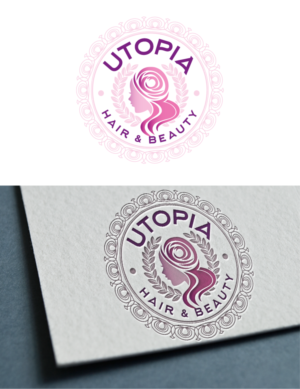 Utopia. Hair & Beauty. OR. Utopia. Excellence in Hair & Beauty | Logo Design by trufya