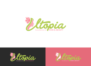 Logo Design by nivleik for Utopia Hair & Beauty | Design: #14441896