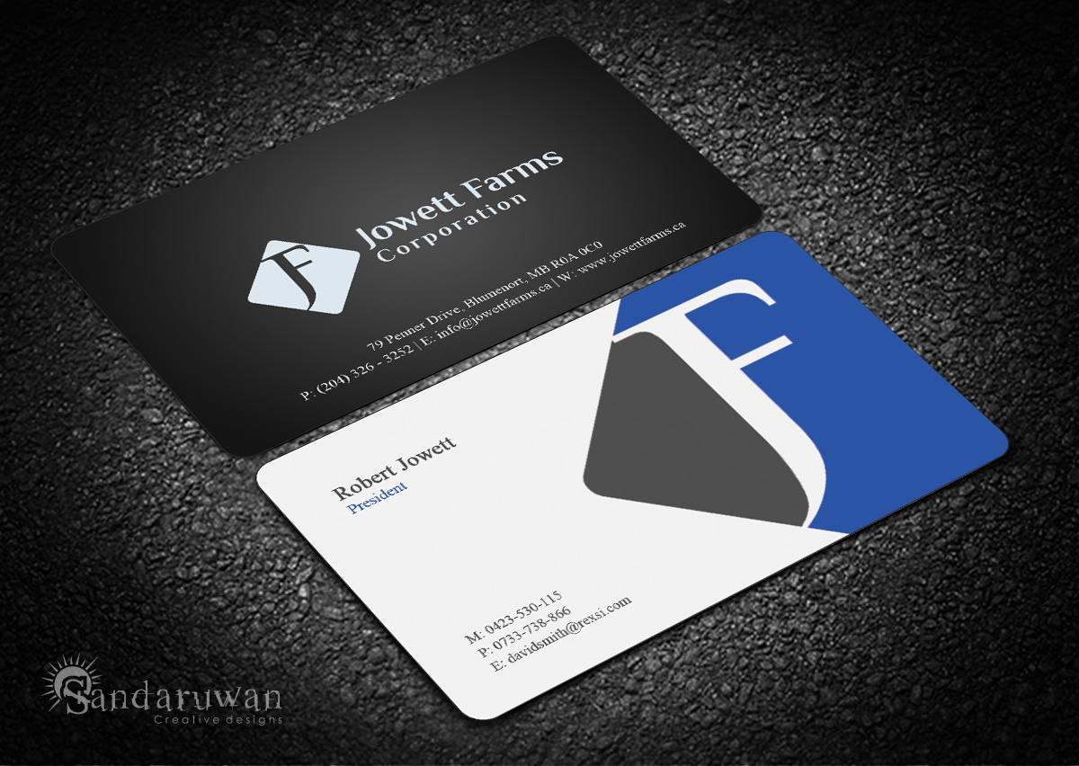 Business Card Design by Sandaruwan for Jowett Farms Corporation  | Design: #14444983