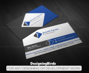 Business Card Design by Designing Birds for Jowett Farms Corporation  | Design: #14479054