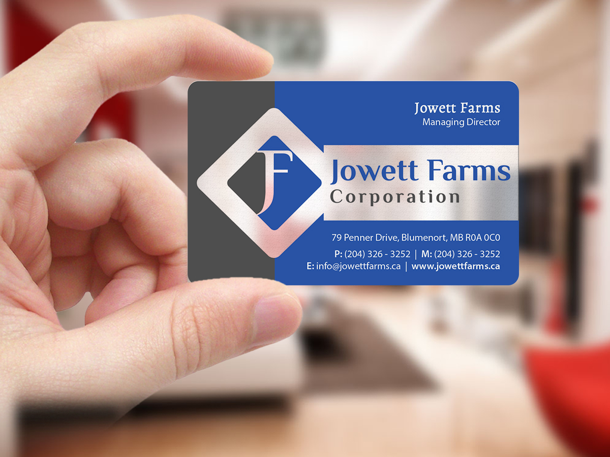 Business Card Design by Creations Box 2015 for Jowett Farms Corporation  | Design #14449799
