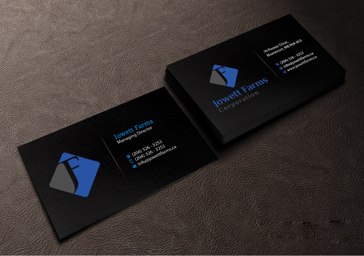 Business Card Design by Creations Box 2015 for Jowett Farms Corporation  | Design #14449807