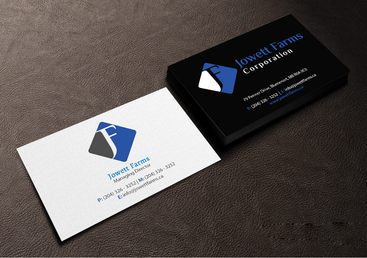 Business Card Design by Creations Box 2015 for Jowett Farms Corporation  | Design #14449810