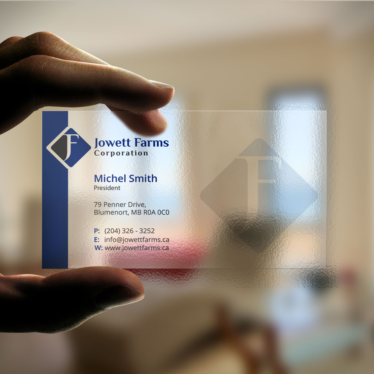 Business Card Design by Right_D for Jowett Farms Corporation  | Design #14467384