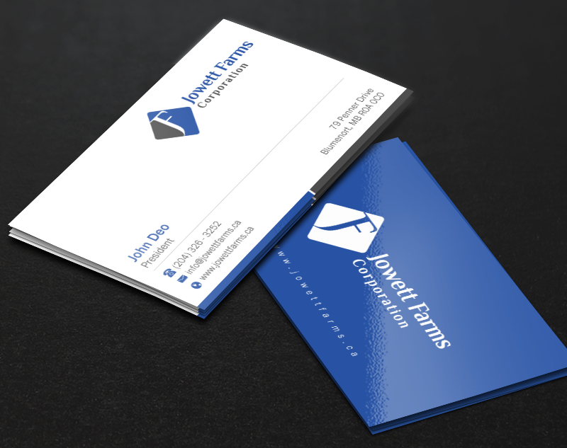 Business Card Design by Brand aid for Jowett Farms Corporation  | Design #14445527
