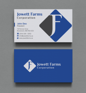 Business Card Design by Brand aid for Jowett Farms Corporation  | Design: #14445528