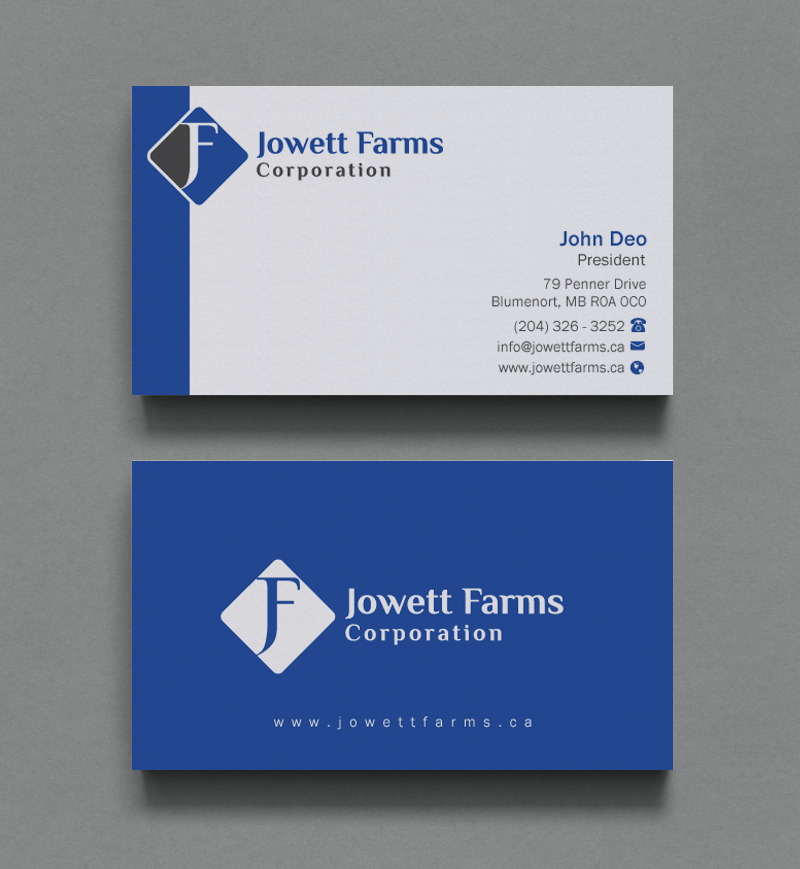 Business Card Design by Brand aid for Jowett Farms Corporation  | Design #14445529