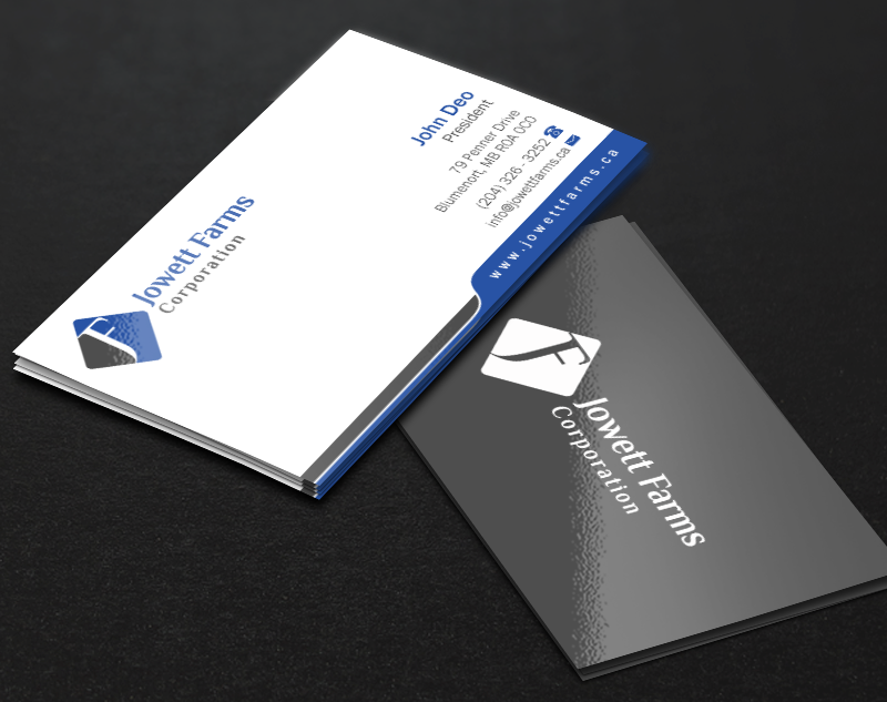 Business Card Design by Brand aid for Jowett Farms Corporation  | Design #14445533