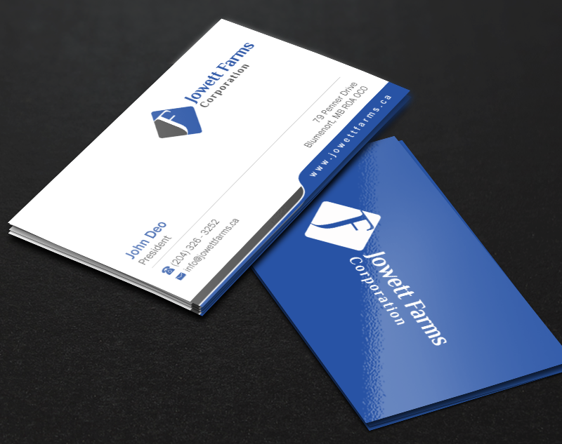 Business Card Design by Brand aid for Jowett Farms Corporation  | Design #14445535