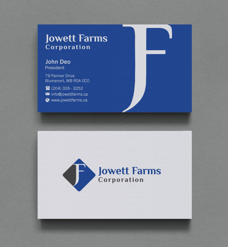 Business Card Design by Brand aid for Jowett Farms Corporation  | Design #14446699