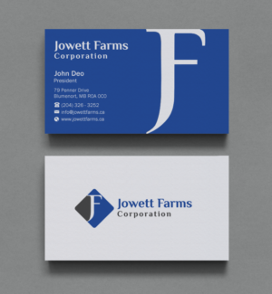 Business Card Design by Brand aid for Jowett Farms Corporation  | Design: #14446699