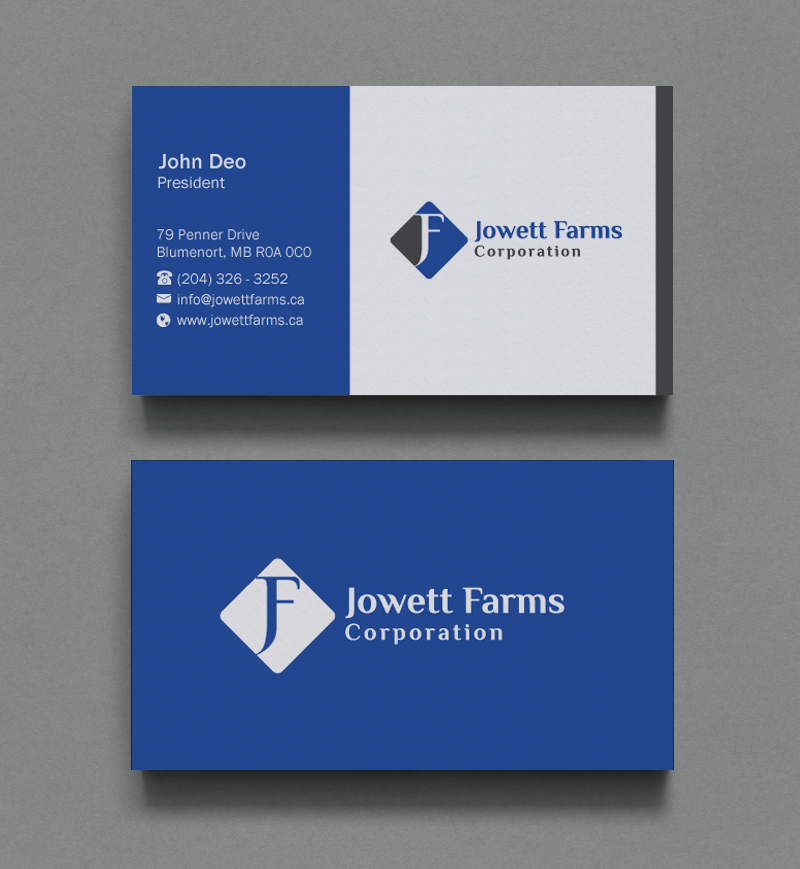 Business Card Design by Brand aid for Jowett Farms Corporation  | Design #14446700