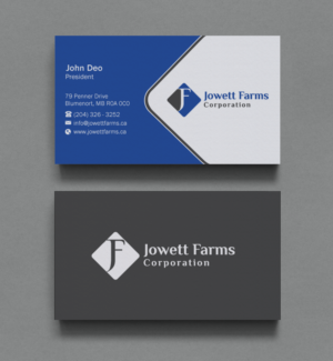Business Card Design by Brand aid for Jowett Farms Corporation  | Design: #14446706