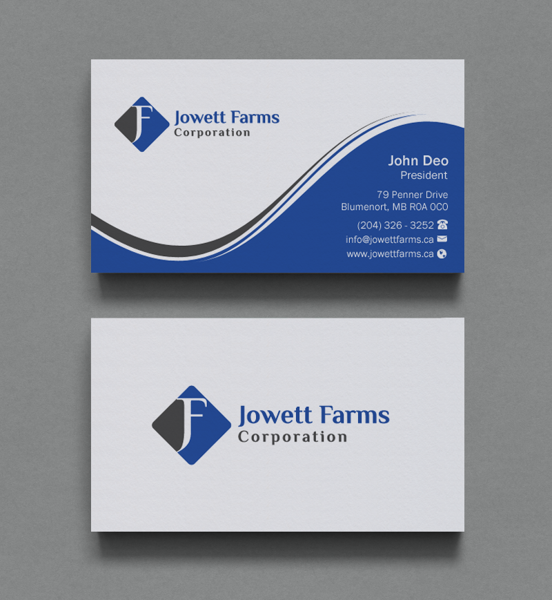Business Card Design by Brand aid for Jowett Farms Corporation  | Design #14446721