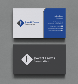 Business Card Design by Brand aid for Jowett Farms Corporation  | Design: #14446724
