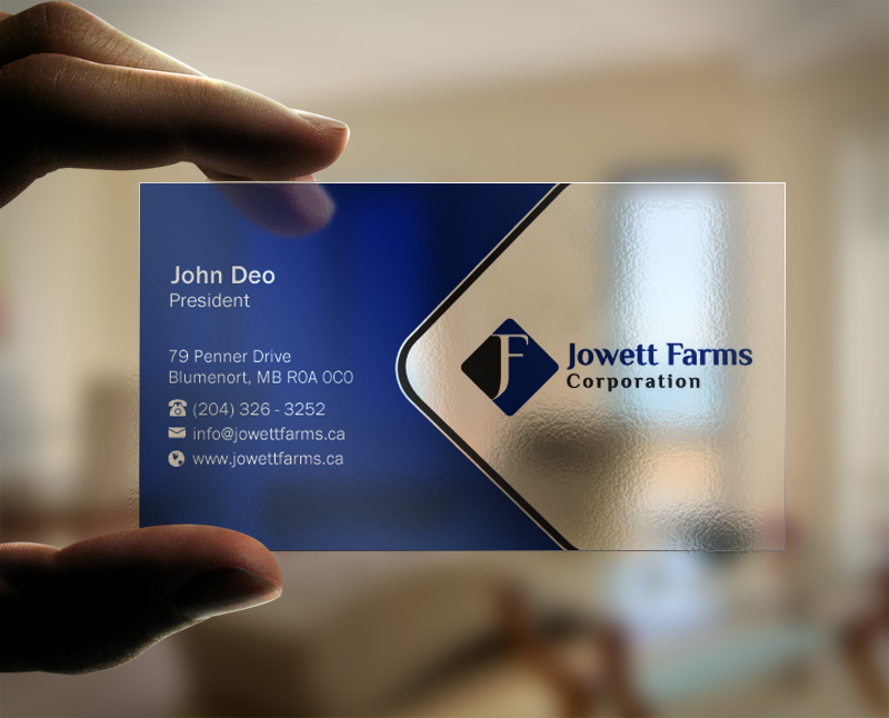 Business Card Design by Brand aid for Jowett Farms Corporation  | Design #14446729