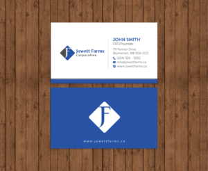 Business Card Design by chandrayaan.creative for Jowett Farms Corporation  | Design: #14445262