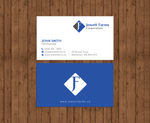 Business Card Design by chandrayaan.creative for Jowett Farms Corporation  | Design: #14445263