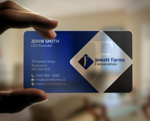 Business Card Design by chandrayaan.creative for Jowett Farms Corporation  | Design: #14445281