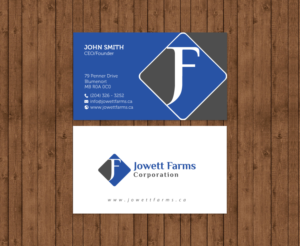 Business Card Design by chandrayaan.creative for Jowett Farms Corporation  | Design: #14445282