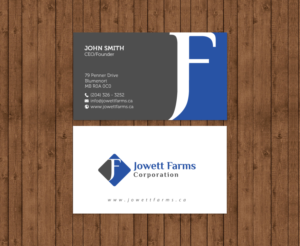 Business Card Design by chandrayaan.creative for Jowett Farms Corporation  | Design: #14445283