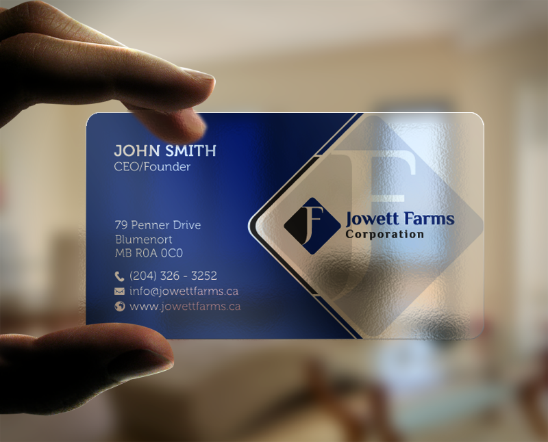 Diseño de Tarjeta de Presentación por chandrayaan.creative para Jowett Farms Corporation  | Diseño #14445289