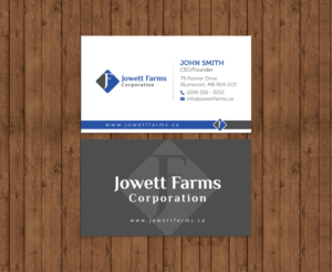 Business Card Design by chandrayaan.creative for Jowett Farms Corporation  | Design: #14445292