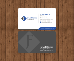 Business Card Design by chandrayaan.creative for Jowett Farms Corporation  | Design: #14446536