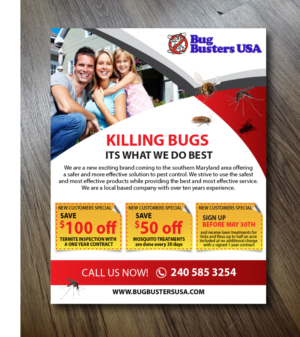 Diseño de Flyer por alex989 para Bug Busters | Diseño: #14435574