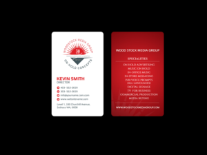 Visitenkarten-Design von Creations Box 2015 für Woodstock Media Group/On-Hold Concepts, Inc. | Design: #14445874