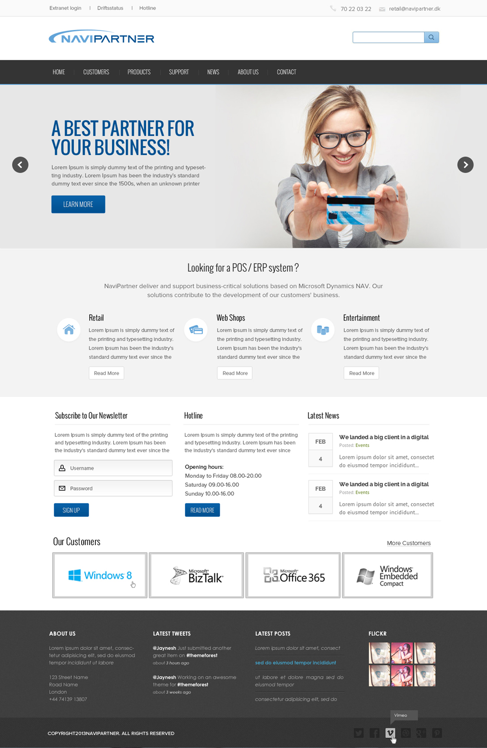 Design Wordpress par OM pour Navipartner | Design #2579498