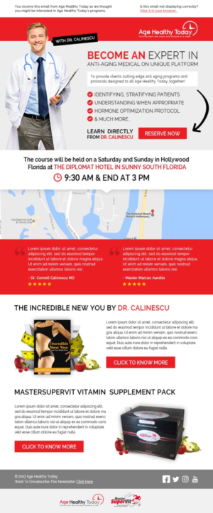 Want to learn how to safely prescribe Testosterone, bio-identical hormones and become an expert? | Email Marketing Design by JustACreative1