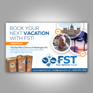 Advertisement Design by earldesigns for Four Spheres Travel | Design #14442341